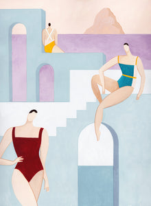 Fashion Illustration by Mari Fedi for Ozero Swimwear
