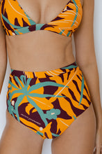 High-waisted bikini bottom in The Datai Print Umber, Swimwear Malaysia