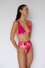 Deep V Triangle Bikini Top in The Datai Print Pink, Swimwear Malaysia