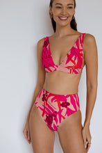 Deep V Triangle Bikini Top in The Datai Print Pink, Swimwear Malaysia