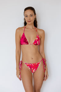  Tie-side bikini bottom in The Datai Print Pink, Swimwear Malaysia