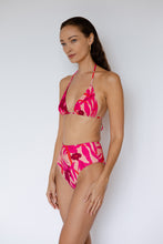 Drawstring triangle bikini in The Datai Print Pink, Swimwear Malaysia