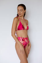 Drawstring triangle bikini in The Datai Print Pink, Swimwear Malaysia