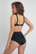 Ozero Swimwear Constance Sustainable Bikini Top in Black, back view