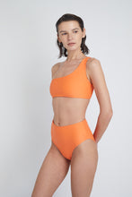 Ozero Swimwear Ladoga Sustainable Bikini Bottom in Papaya, side view