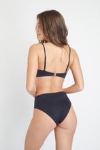Ozero Swimwear Ontario Sustainable Bikini Top in Black, back view