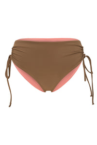 Ozero Swimwear Vida Bikini Bottom in Mocha color, designed in Kuala Lumpur from sustainable fabrics.