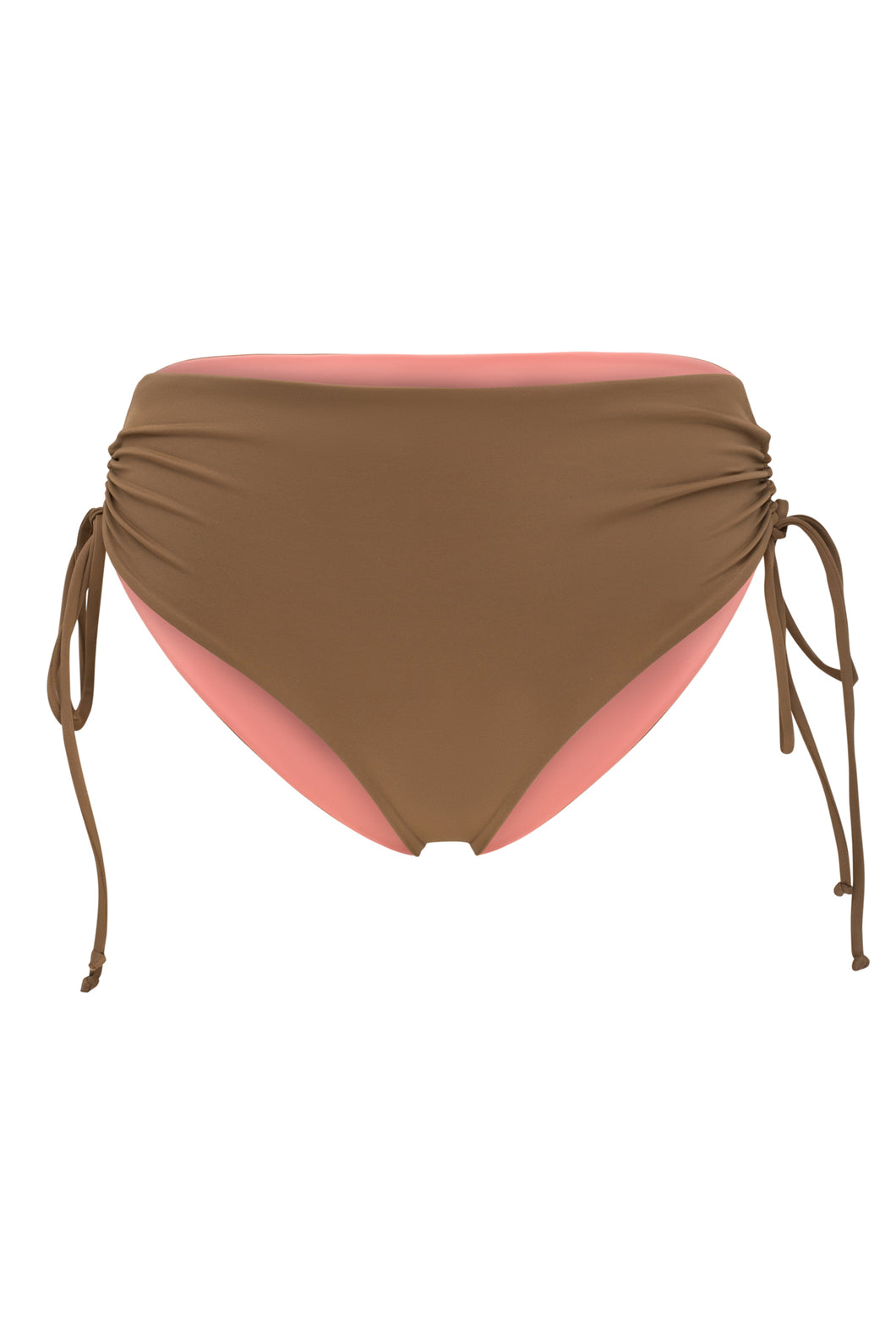 Ozero Swimwear Vida Bikini Bottom in Mocha color, designed in Kuala Lumpur from sustainable fabrics.